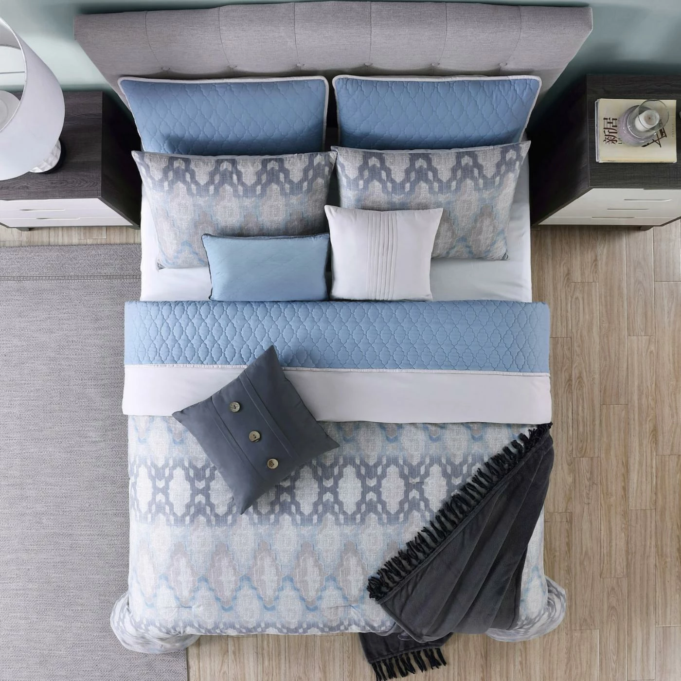 Hot Sale π King Langdon 10 Piece Reversible Comforter Set With Coverlet By Pacific Coast Textiles π 6 Hot Sale π King Langdon 10 Piece Reversible Comforter Set With Coverlet By Pacific Coast Textiles π - Image 4