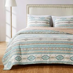 Hot Sale 🔔 King Barefoot Bungalow Phoenix Reversible Quilt Set ⭐ -Greenland Home Fashions shop detail2GRNLD593
