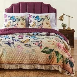 Coupon 🎉 Twin Barefoot Bungalow Gigi Oversized Butterfly Quilt Set 🔥 -Greenland Home Fashions shop detail2GRNLD599