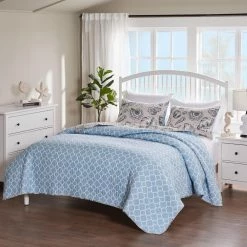 New ⌛ King Barefoot Bungalow Cruz Reversible Quilt Set 🛒 -Greenland Home Fashions shop detail2GRNLD602