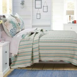 Cheap 😀 King Barefoot Bungalow Atlantis Reversible Quilt Set 👍 -Greenland Home Fashions shop detail2GRNLD605