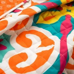 Best Sale 👏 King Lush Decor Boho Floral Reversible Oversized Quilt Set - Turquoise/Orange - Full/Queen 🌟 -Greenland Home Fashions shop detail2TRIA1027