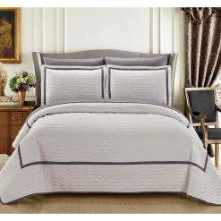 Flash Sale ✨ King Chic Home Marla Hotel Collection Quilt Set ⌛ -Greenland Home Fashions shop detail3CHIH145