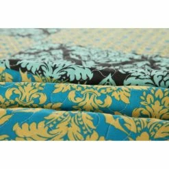 Coupon 😉 California King Blue Ivy Damask 3 Piece Patchwork Quilt Set By Tache Home Fashion ✔️ -Greenland Home Fashions shop detail3TACH003