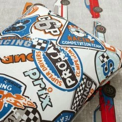 Coupon 🧨 Full/Double Lush Decor Race Cars Soft Reversible Oversized Quilt Set- Blue/Orange -Twin 🔔 -Greenland Home Fashions shop detail4TRIA1004