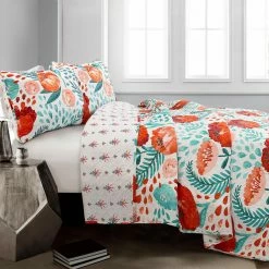 Brand new ❤️ King Poppy Garden 3 Piece Quilt Set By Lush Decor ✨ -Greenland Home Fashions shop detail4TRIA748