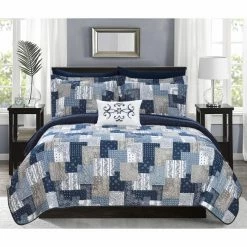 Discount π₯ King Viona Quilt Set Bed In A Bag By Chic Home π 19 Discount π₯ King Viona Quilt Set Bed In A Bag By Chic Home π -Greenland Home Fashions shop detail5CHIH806