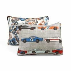 Coupon 🧨 Full/Double Lush Decor Race Cars Soft Reversible Oversized Quilt Set- Blue/Orange -Twin 🔔 -Greenland Home Fashions shop detail5TRIA1004