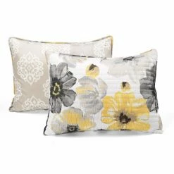 Outlet ๐ Lush Decor Leah Soft Reversible Oversized Quilt Set -Yellow/Gray- King โญ 18 Outlet ๐ Lush Decor Leah Soft Reversible Oversized Quilt Set -Yellow/Gray- King โญ -Greenland Home Fashions shop detail5TRIA1005