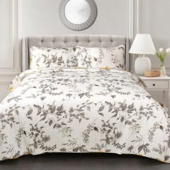 Coupon 😉 King Penrose Floral Quilt Set By Lush Decor 🥰 -Greenland Home Fashions shop detail5TRIA890