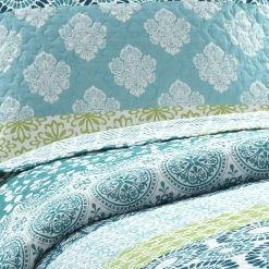 Best reviews of ⭐ King Bohemian Stripe 3 Piece Quilt Set By Lush Decor 😍 -Greenland Home Fashions shop detail5TRIA978