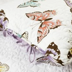 Best reviews of 😍 Queen Lush Decor Flutter Butterfly Oversized Quilt Set -Lilac -Twin 💯 -Greenland Home Fashions shop detail6TRIA1006