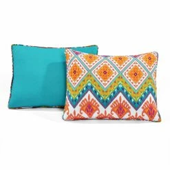 Hot Sale 💯 King Lush Decor Boho Chevron Reversible Cotton Quilt Set - Turquoise/Multi - Full/Queen 🤩 -Greenland Home Fashions shop detail6TRIA1028