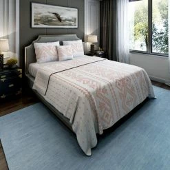 Top 10 ⭐ King Polyester Cross Stitch Quilt Set By Brielle 💯 -Greenland Home Fashions shop detail6ZORL004