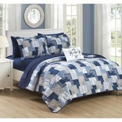 Discount π₯ King Viona Quilt Set Bed In A Bag By Chic Home π 21 Discount π₯ King Viona Quilt Set Bed In A Bag By Chic Home π -Greenland Home Fashions shop detail7CHIH806