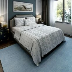 Top 10 ⭐ King Polyester Cross Stitch Quilt Set By Brielle 💯 -Greenland Home Fashions shop detail7ZORL004