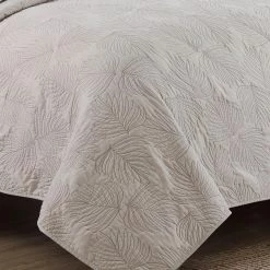 Promo ⌛ King Leaf Stitch Quilt Set By Estate Collection 😍 -Greenland Home Fashions shop detailAMEM016