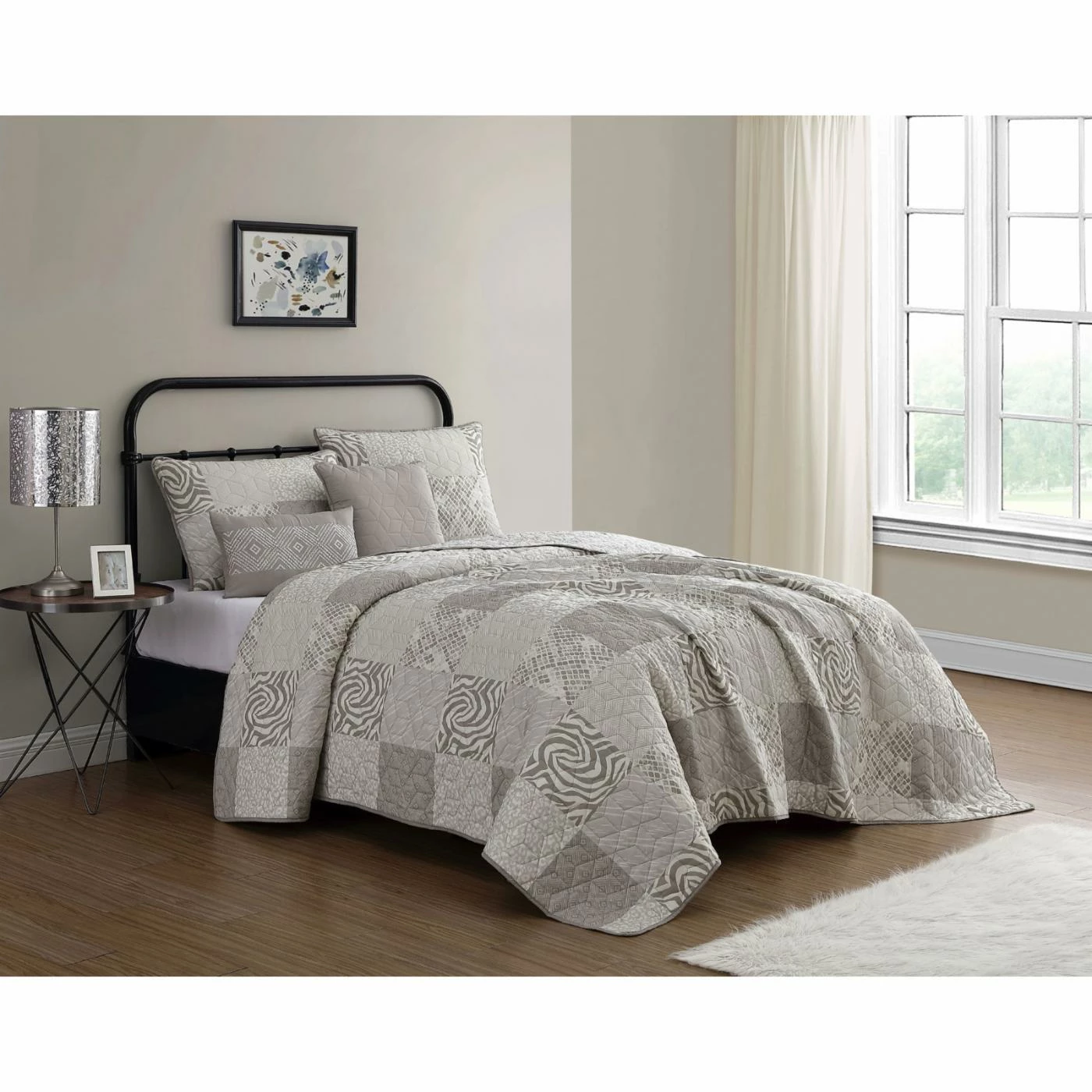 Cheap 🎉 Queen Ziva Animal Printed Patchwork Quilt Set By LOLA 🎁 5 Cheap 🎉 Queen Ziva Animal Printed Patchwork Quilt Set By LOLA 🎁 - Image 3