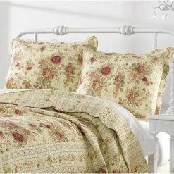 Hot Sale 👏 King Greenland Home Fashions Antique Rose - 2 Piece Quilt Set 👏 -Greenland Home Fashions shop detailGRNLD004