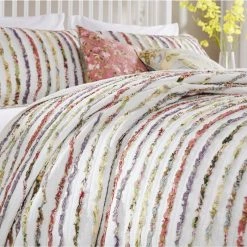 Discount ❤️ King Greenland Home Fashions Bella Ruffle Quilt Set ✔️ -Greenland Home Fashions shop detailGRNLD007