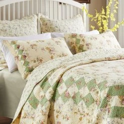 Top 10 💯 King Greenland Home Fashions Bliss - 2 Piece Quilt Set - Ivory 😍 -Greenland Home Fashions shop detailGRNLD008