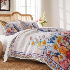 Cheapest ⭐ King Greenland Home Huntington Garden Peacock Quilt Set 🎉 -Greenland Home Fashions shop detailGRNLD581