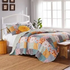 Best Sale 🛒 King Barefoot Bungalow Carlie Reversible Quilt Set 💯 -Greenland Home Fashions shop detailGRNLD603