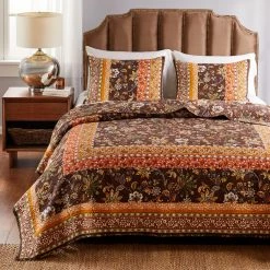 Budget 🥰 Queen Barefoot Bungalow Audrey Reversible Quilt Set 😍 -Greenland Home Fashions shop detailGRNLD604