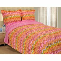 Best Pirce 🌟 King Superior Chevron 100% Cotton Quilt Set 🤩 -Greenland Home Fashions shop detailHCIN1050