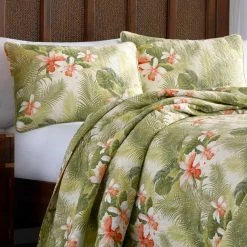 Wholesale 🌟 Queen Tommy Bahama Tropical Orchid Quilt Set 🧨 -Greenland Home Fashions shop detailREVM134