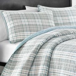 Best Pirce 🔥 Queen Millbrook Plaid Reverse Quilt Set By Nautica 🧨 -Greenland Home Fashions shop detailREVM1851