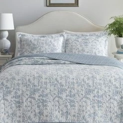Budget 🤩 King Laura Ashley Amberley Reversible Quilt Set 🥰 -Greenland Home Fashions shop detailREVM962