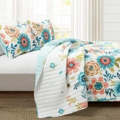 Budget ๐ King Lush Decor Cottage Core Ariana Flower Reversible Oversized Quilt Set- Blue/Dusty Pink-Full/Queen ๐ 12 Budget ๐ King Lush Decor Cottage Core Ariana Flower Reversible Oversized Quilt Set- Blue/Dusty Pink-Full/Queen ๐ -Greenland Home Fashions shop detailTRIA1009