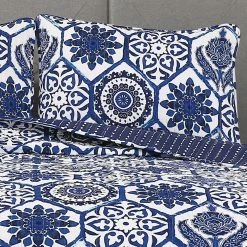 Best deal 🧨 King Marvel Geometric 3 Piece Quilt Set By Lush Decor ✨ -Greenland Home Fashions shop detailTRIA729