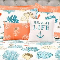 Brand new 🎉 King Coastal Reef 7 Piece Feather Quilt Set By Lush Decor 😉 -Greenland Home Fashions shop detailTRIA743