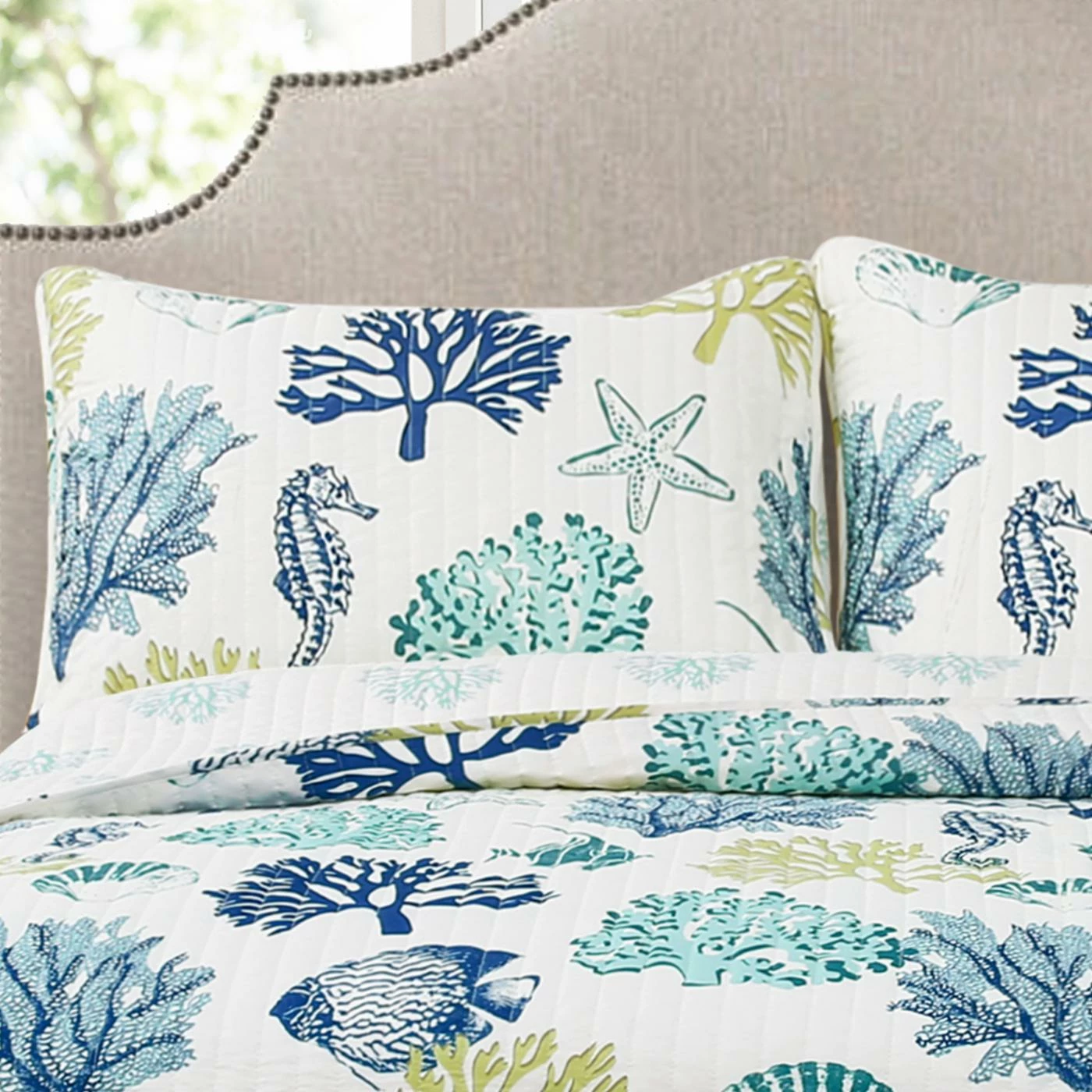 Wholesale π€© King Coastal Reef 3 Piece Quilt Set By Lush Decor β¨ 5 Wholesale π€© King Coastal Reef 3 Piece Quilt Set By Lush Decor β¨ - Image 3