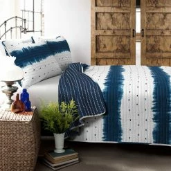 Best Sale 😀 King Jane Shibori Quilt Set By Lush Decor 😀 -Greenland Home Fashions shop detailTRIA801