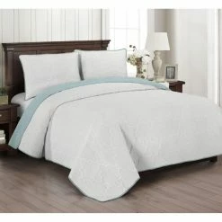 Cheapest 👍 King Casablanca Embroidered Reversible Quilt Set By Brielle 🔔 -Greenland Home Fashions shop detailZORL005