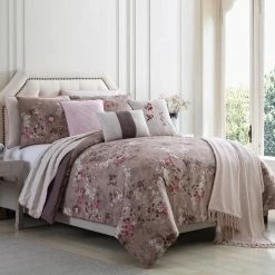 Top 10 😍 King Monet Floral 10 Reversible Comforter Set With Coverlet By Pacific Coast Textiles ❤️ -Greenland Home Fashions shop inuseAMRA217