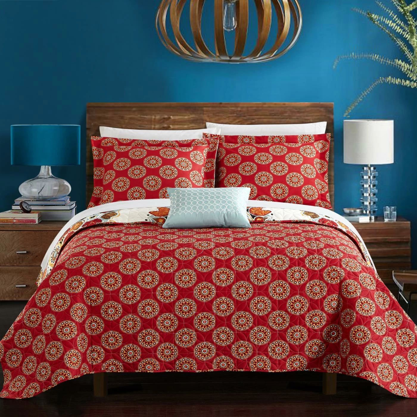 Best deal ๐ King Alain 4 Piece Quilt Set By Chic Home ๐ 4 Best deal ๐ King Alain 4 Piece Quilt Set By Chic Home ๐ - Image 2