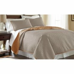 Flash Sale 🌟 Amrapur Overseas Inc. King Leaf Reversible 3 Piece Coverlet Set By Amrapur 🛒