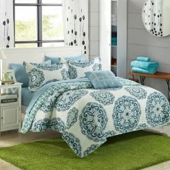 Flash Sale ⭐ King Miranda Floral Medallion Quilt Set By Chic Home 😉