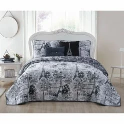 Buy 🛒 King Amour Parisian Reversible Quilt Set By Blush 👏