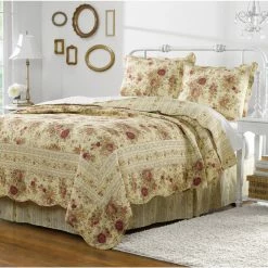 Hot Sale 👏 King Greenland Home Fashions Antique Rose - 2 Piece Quilt Set 👏