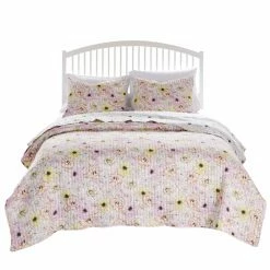 Cheapest ✔️ Queen Greenland Home Misty Bloom Reversible Quilt Set 🔔