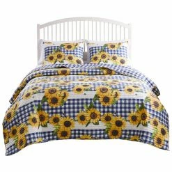 Best deal 🛒 King Barefoot Bungalow Sunflower Reversible Quilt Set 🤩