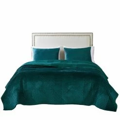 Best Pirce ⌛ King Barefoot Bungalow Riviera Velvet Oversized Quilt Set 🛒