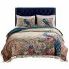 Outlet ⭐ King Barefoot Bungalow Eden Peacock Oversized Quilt Set 🎉 -Greenland Home Fashions shop masterGRNLD601
