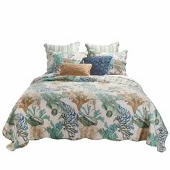 Cheap 😀 King Barefoot Bungalow Atlantis Reversible Quilt Set 👍