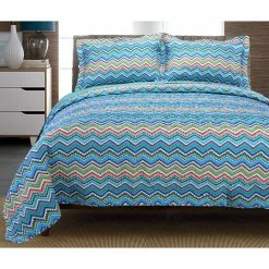 Best Pirce 🌟 King Superior Chevron 100% Cotton Quilt Set 🤩
